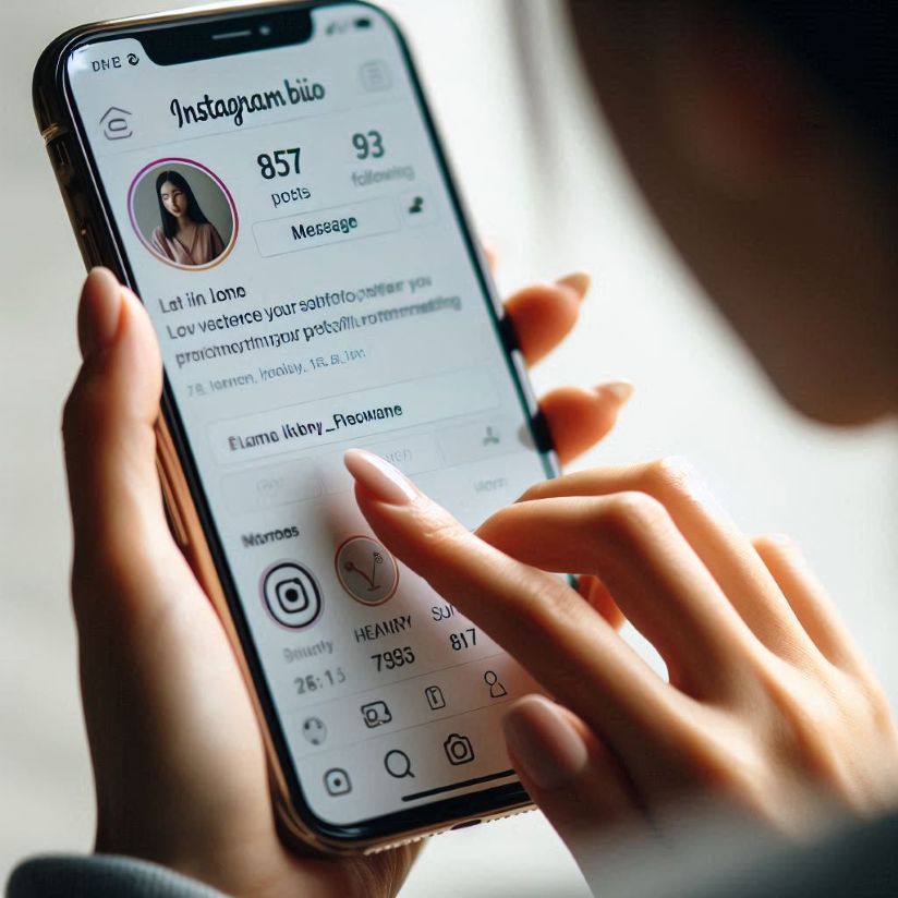 editing an Instagram bio